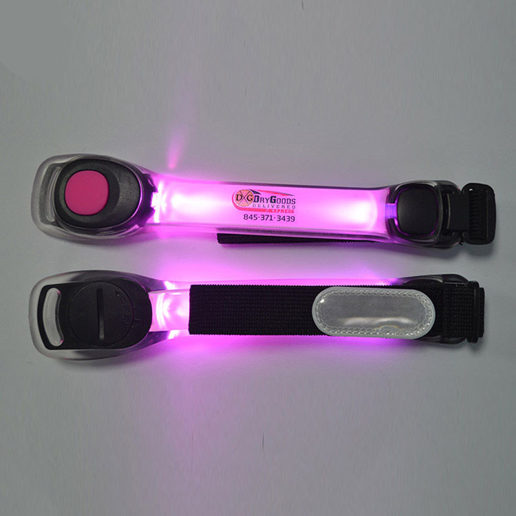 LED arm band for night running 19*4cm PVC+ABS logo customized