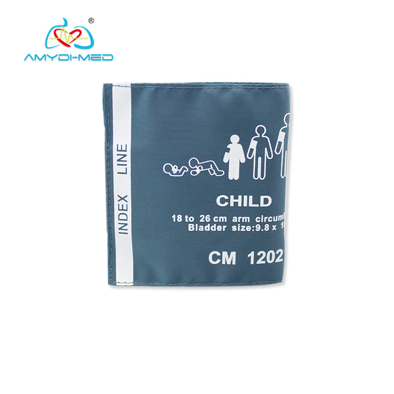 Nylon Paediatric Reusable NIBP Cuff 35Cm Tube Common Compatible With Bladder