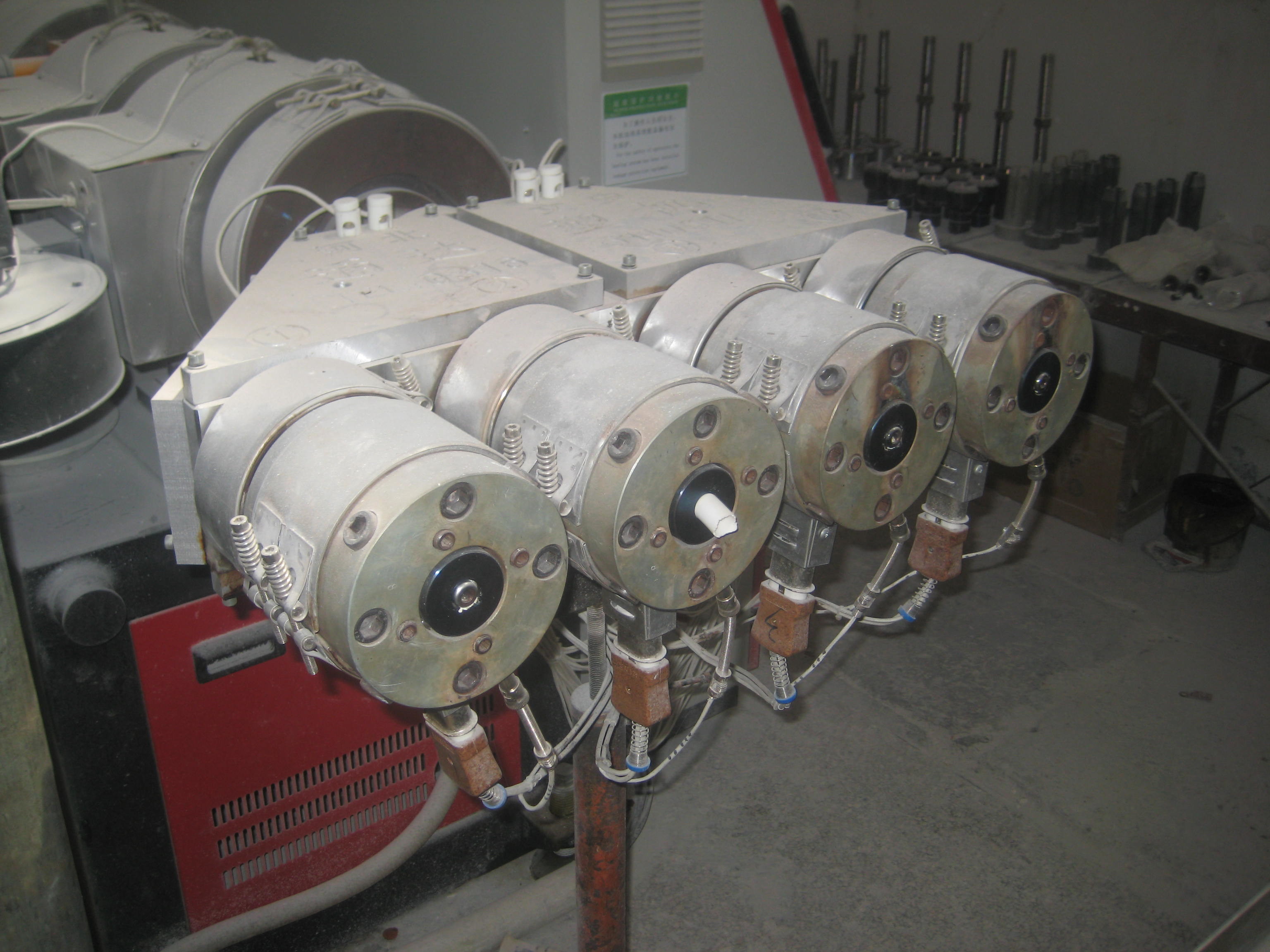 Four Tube PVC Pipe Extrusion Machine , Electrical Conduit Pipe Production Line