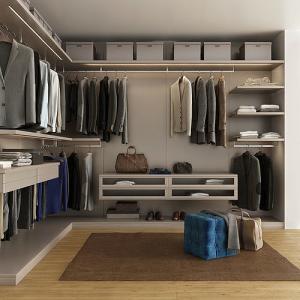 China 3000 X 600 X 2600mm Walk In Closet Wardrobe on sale