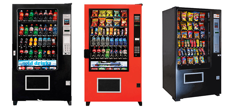 Customize Metal Construction Vending Machine Paper Money / Coin / Scan Payment System
