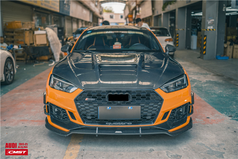 Auto Parts for Audi A5 S5 RS5 Carbon Fiber Hood A5 S5 RS5 Upgraded Transparent Style Hood Engine Hatch