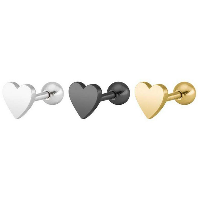 Fashion Gold Silver Black Fancy Stainless Steel Stud Earrings