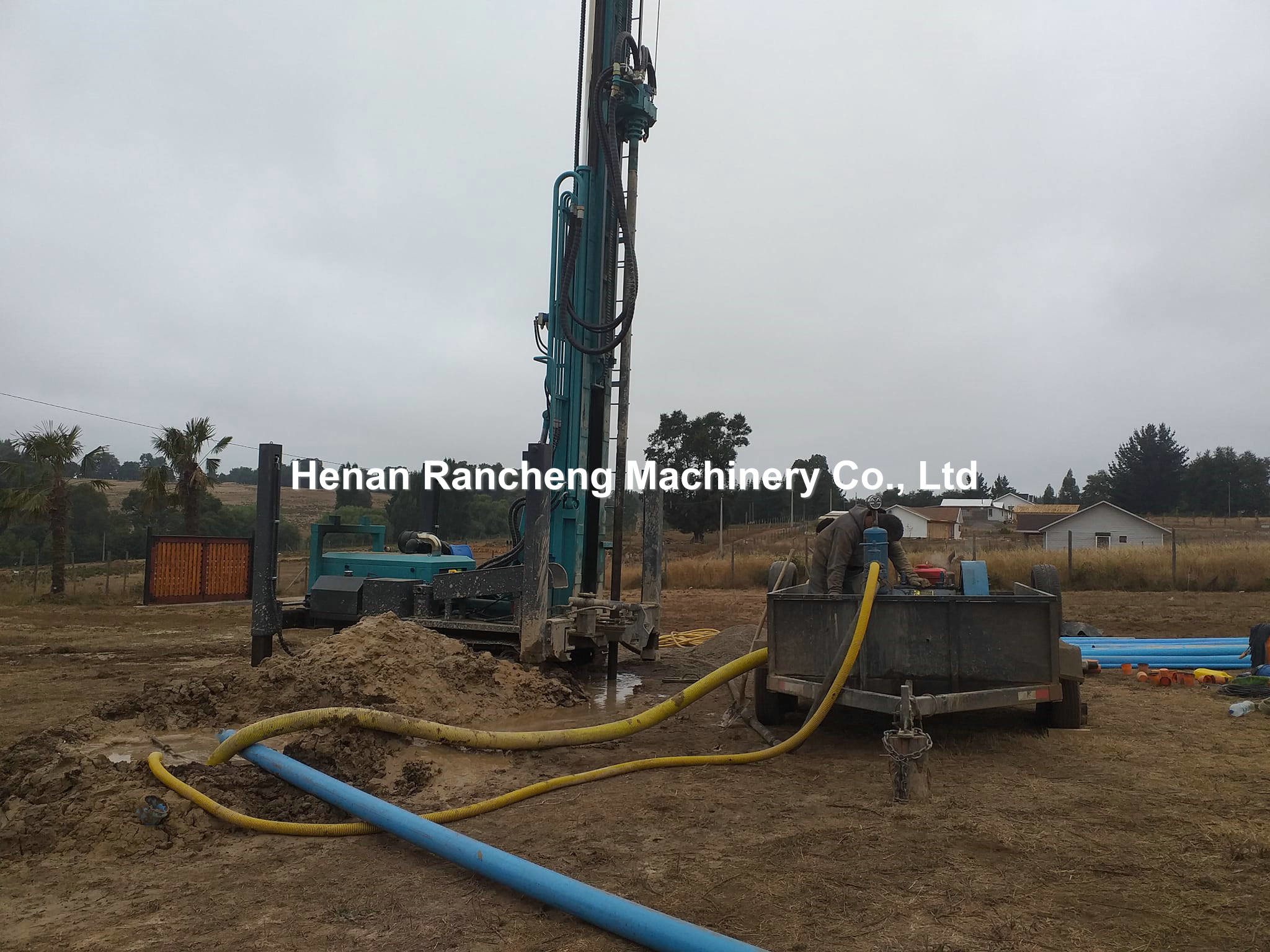 280m Bore Depth Hydraulic Crawler Water Well Drilling Rig 70KW Yuchai Engine