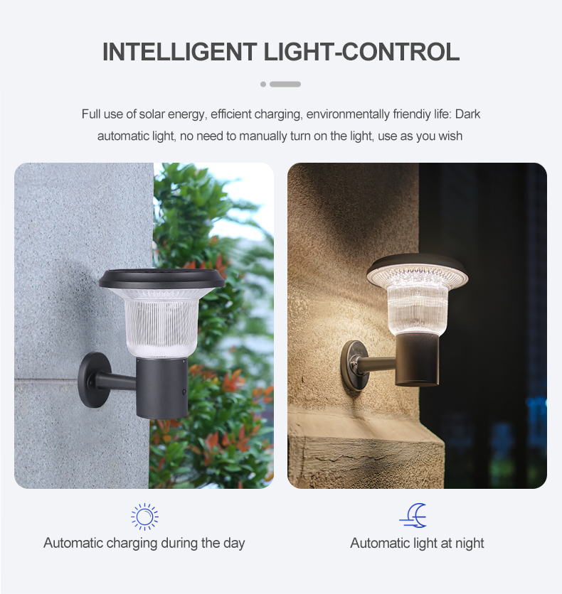 10w 15w 20w Solar Powered IP65 Wall Mounted Led Wall Lamp Outdoor Park Solar Light