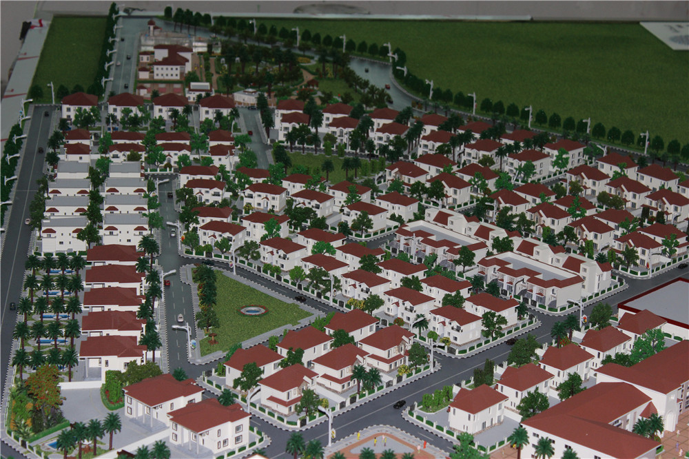 1 / 400 Scale Villa 3d Model , Layered Color Physical Architecture Model
