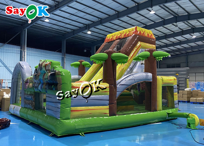 Minecraft Theme Cartoon Inflatable Bounce Castle Slide 6.5m 21.5ft
