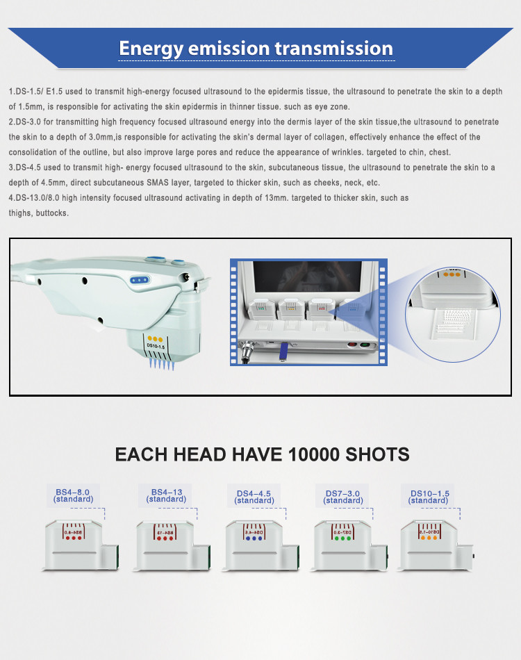 Smas Ultrasound Hifu Beauty Machine 2d 3d For Face And Body