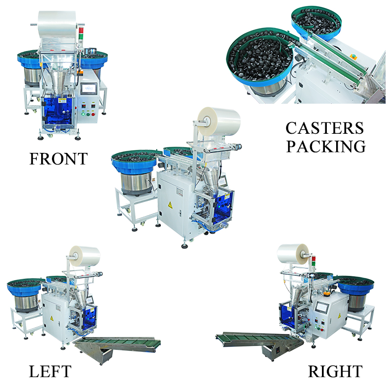 2 Vibration Plates Push Pull Shelf Casters Filling Hot Sale Good Quality Luggage Casters Packaging Machine