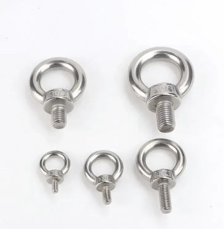 Round Head Zinc Plated Stainless Steel Eye Bolts Nuts For Industry