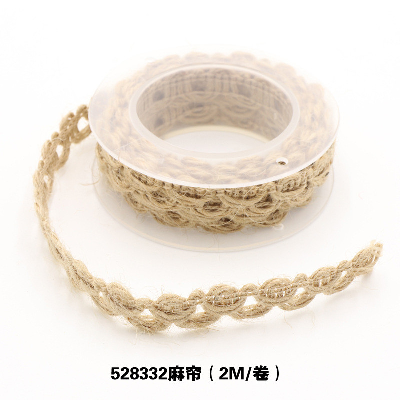 Garment Decoration Jute Rope Ribbon Gift Packing Wired Burlap Ribbon