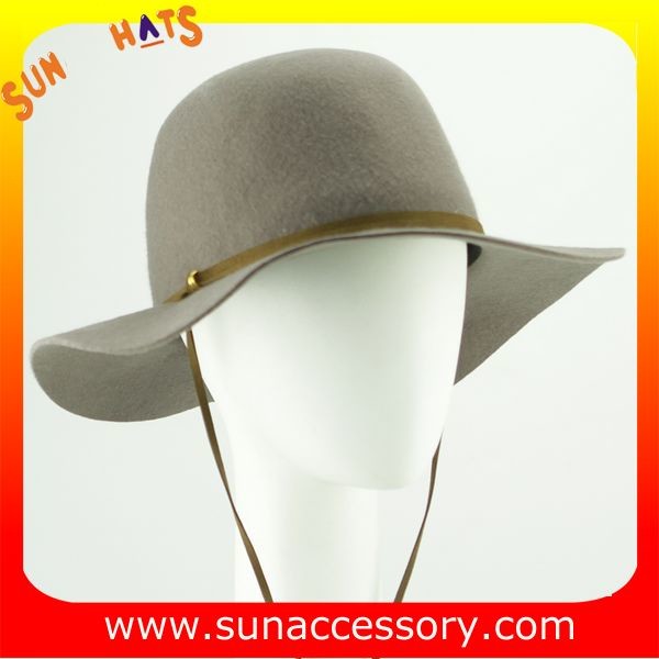2047 Sun Accessory Wool felt floppy hats with neck tie ,Shopping online hats and caps wholesaling