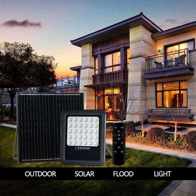 SMD 2835 LED Solar Powered Flood Lights 100 W High Power Waterproof Long Lifespan 0