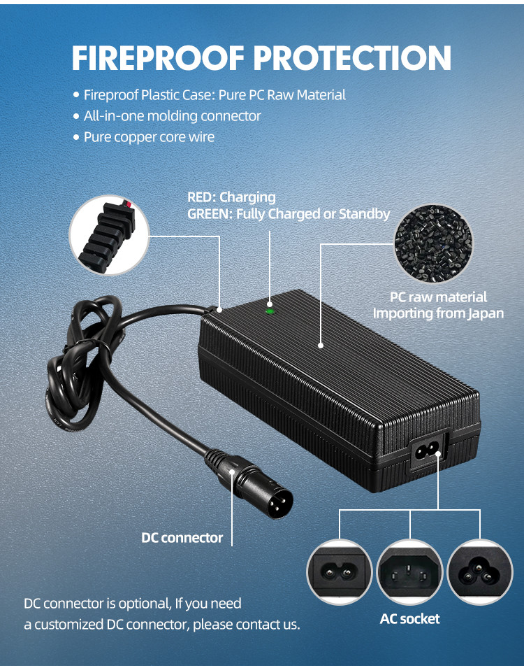 Electric Scooters Lithium Battery Accessories 220V AC 12V 24V 36V 48V 60V 72V