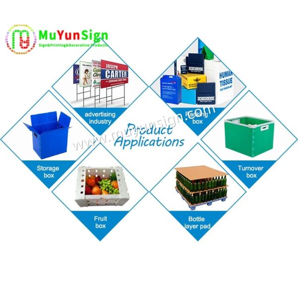 Rigid PP Corrugated Plastic Sheet For Silk Screen Printing Backing Boards