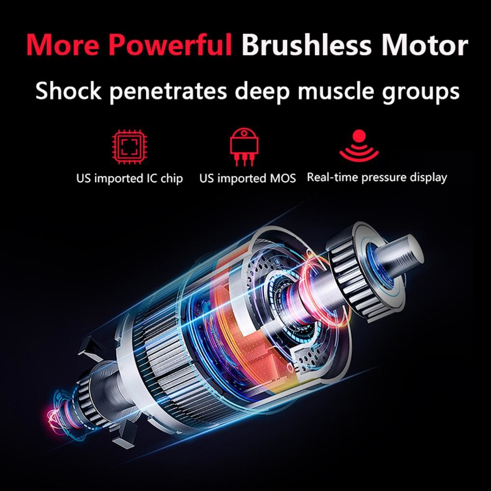 24V Motor 3400mAh Handheld Muscle Massager Panasonic Deep Muscle Massager Gun