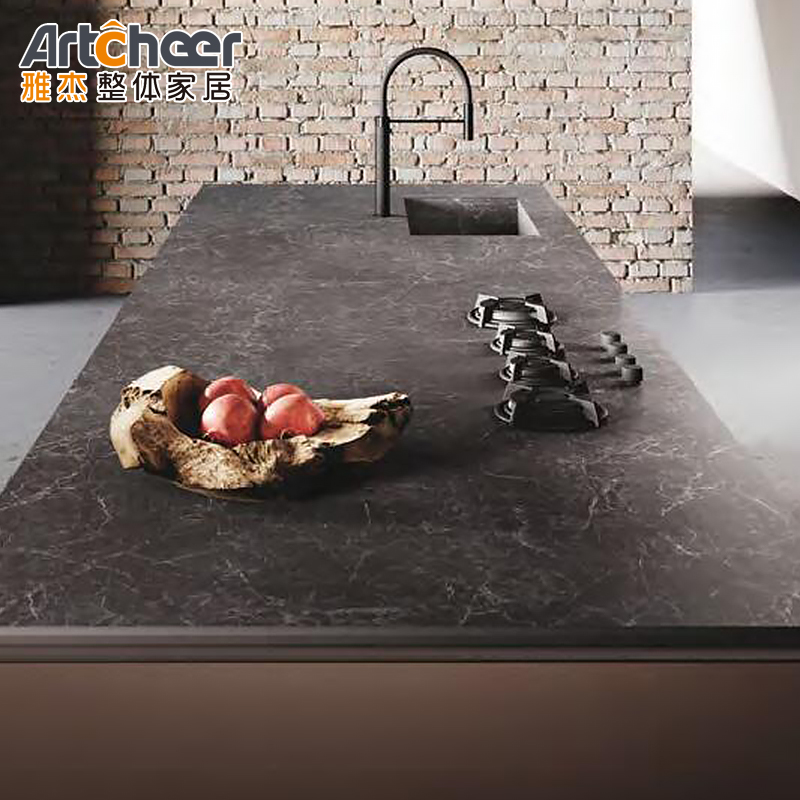 E0 Grade Island Home Kitchen Cabinet Flat Pack Design For Modern Home Decor