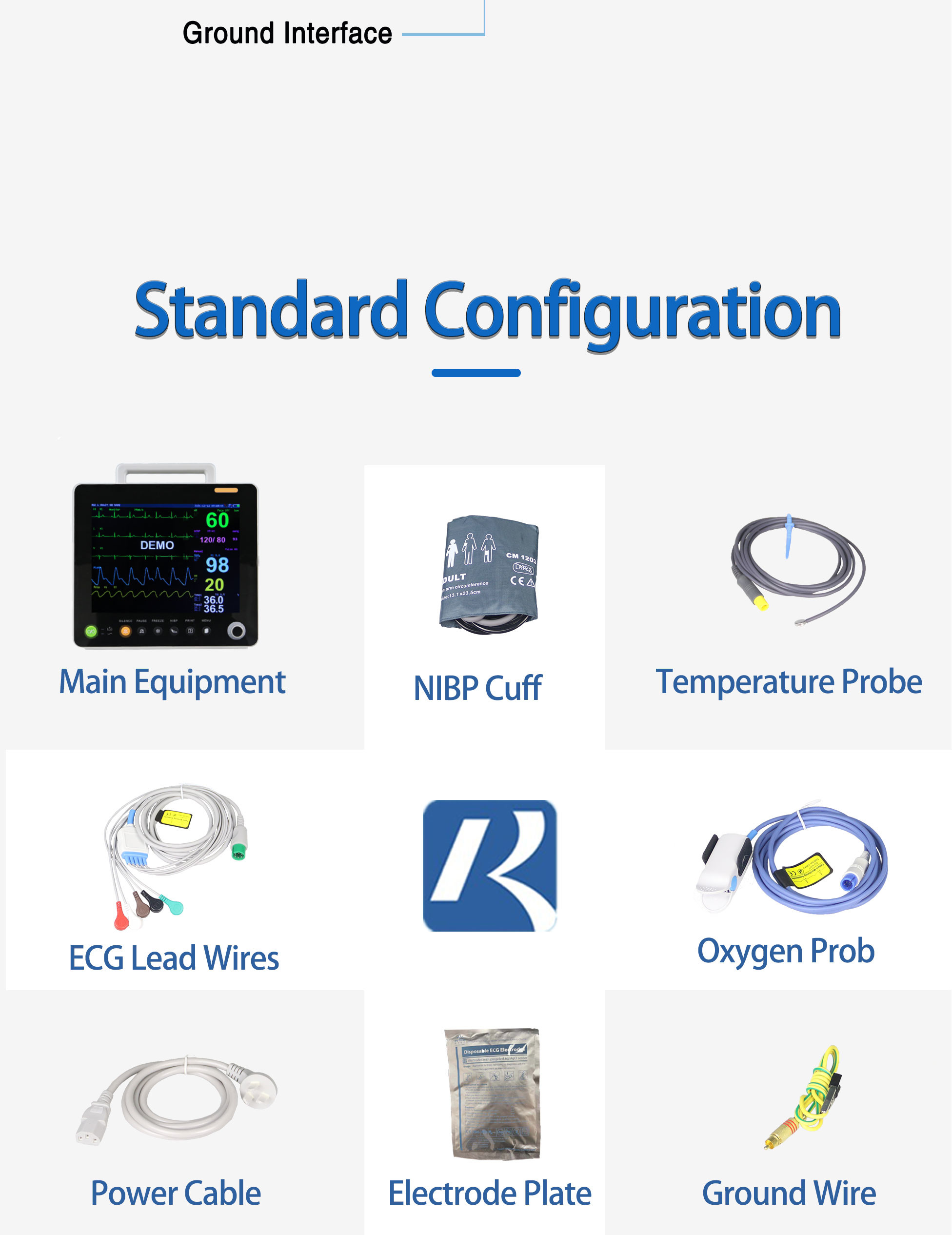 Hospital Cardiac Monitor Patient Pathological Analysis Equipments Modular Plug In