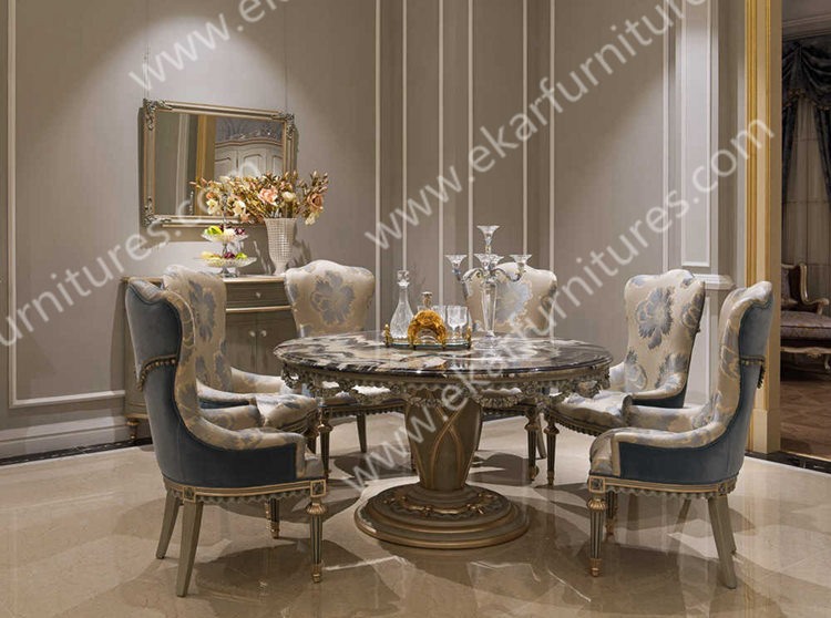 Antique marble luxury round dining tables FT-133