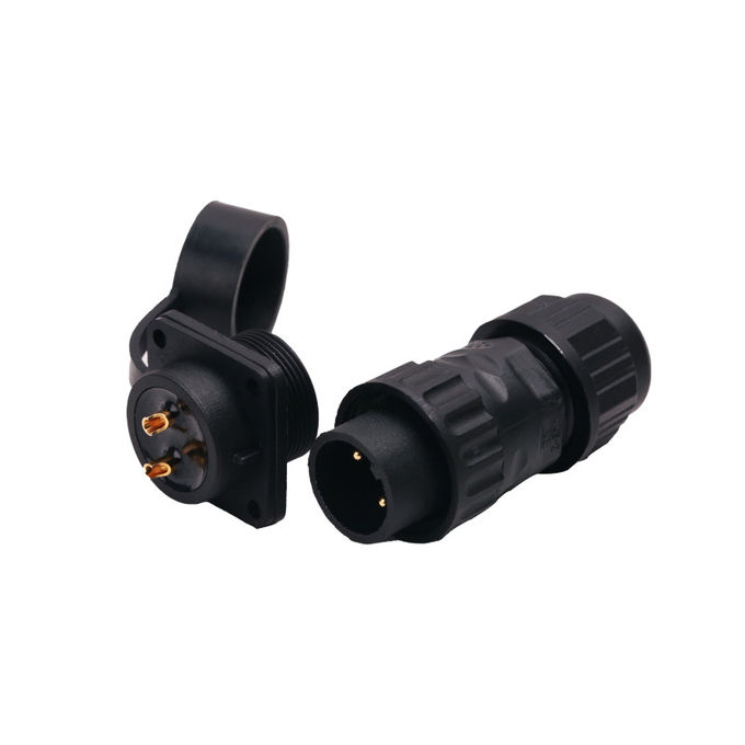 2 Pin Panel Mount Connector , IP68 Waterproof Circular Connector