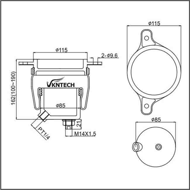 Air Suspension Shock Air Suspension Spring MK493369 MK493360 MK596472 Replaced By VKNTECH 1S3369