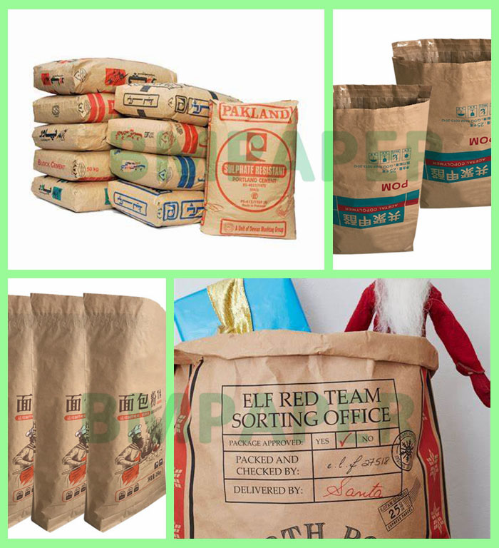 80gsm 90gsm Extensible Sack Kraft Paper For Cement Bags 100cm Good Toughness