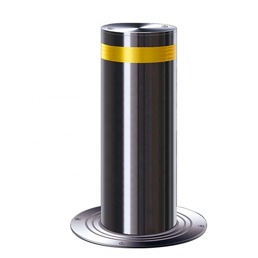 Rgb Led Lights Hydraulic Retractable Bollards 10mm Flange Thickness