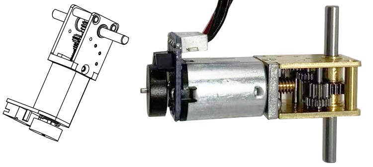 N20 high torque low speed dcgear motor 12V double output shaft worm with encoder motor suitable for electronic door lock