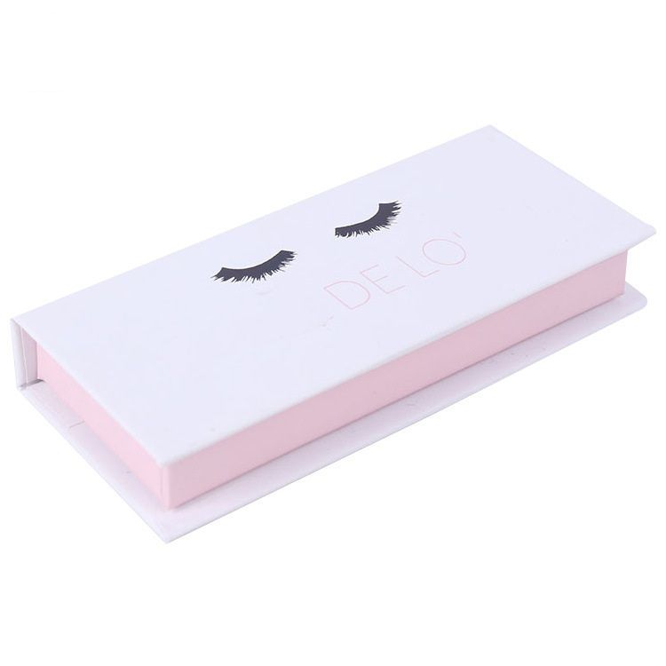 Folding Cosmetic Box Custom Printed Logo Eyelashes Box, Fashion Small Magnetic Paper Packaging Box