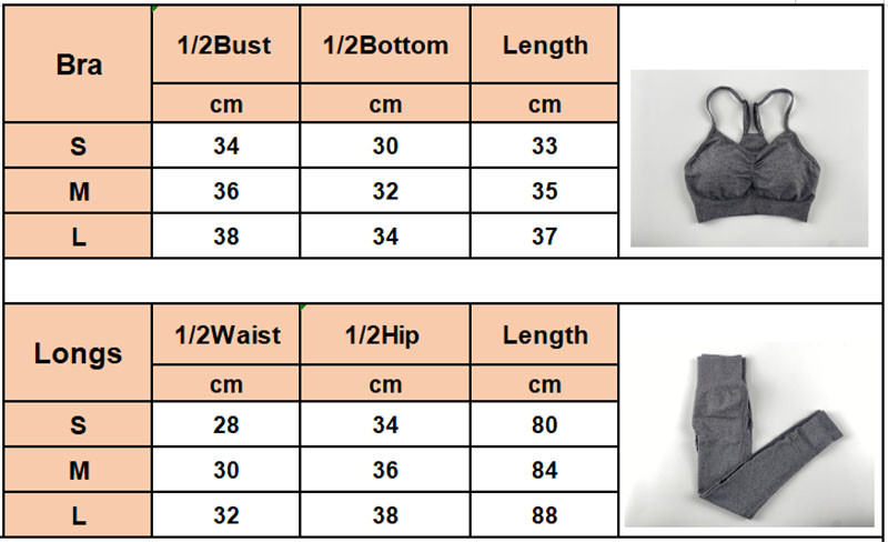 Seamless Yoga Workout Clothes Compression 2 Piece Set Hip Lifting Leggings Crop Top