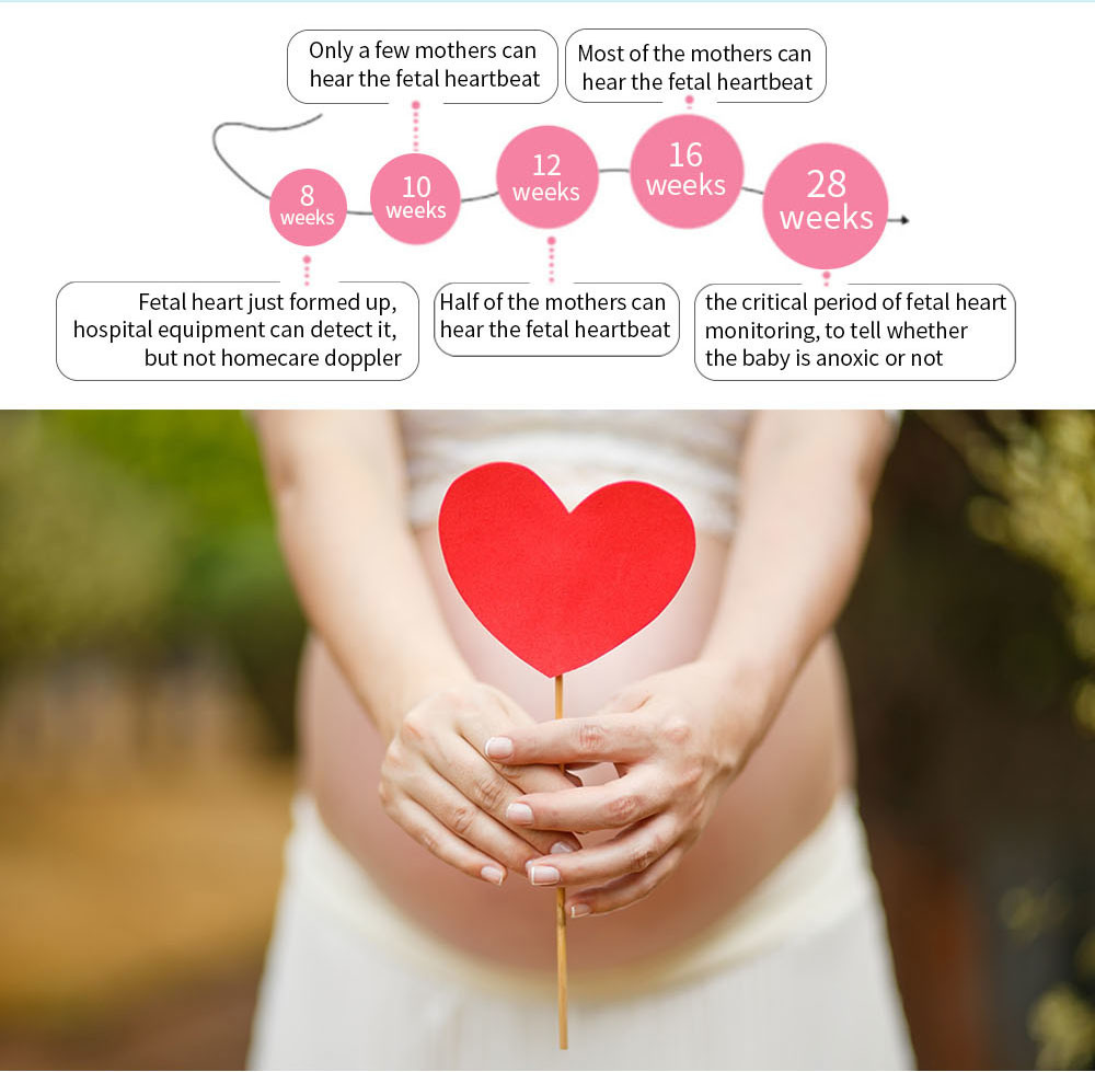 Pocket Home Pregnancy Scanner Baby Ultrasound Doppler Fetal Heart Detector