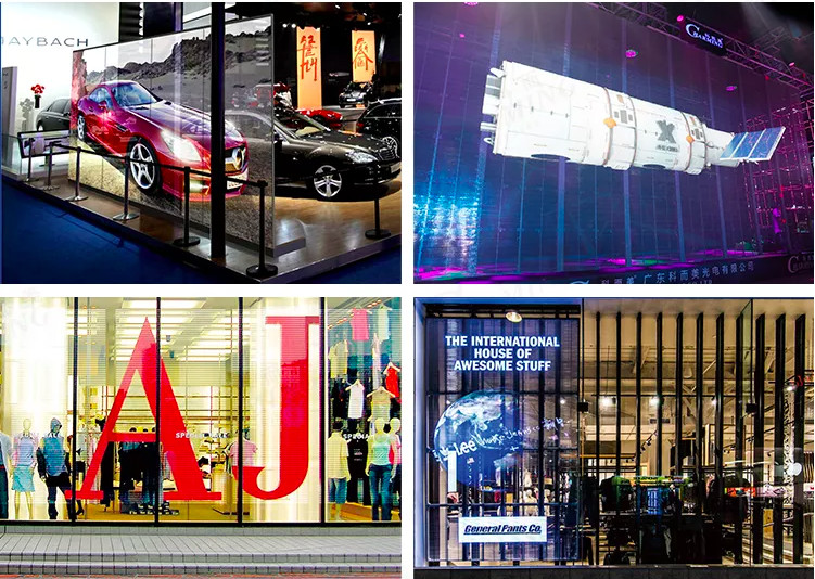 Dimension Customized Led Transparent Display HD Screen For Exhibition Hall
