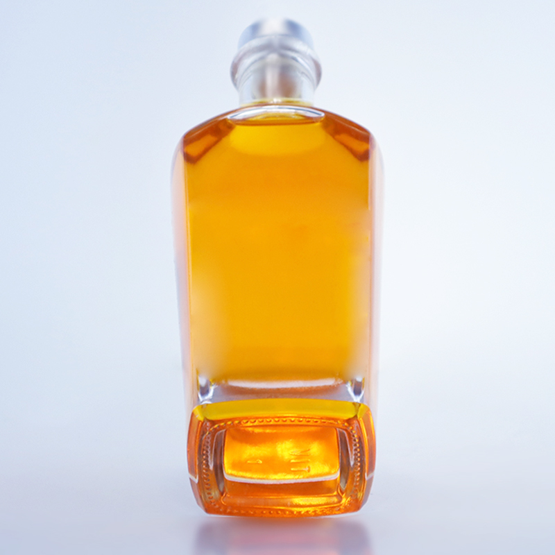 Bottle Color Clear 750ml Unique Shaped Glass Bottle for Gin Rum Champagne Brandy Whisky