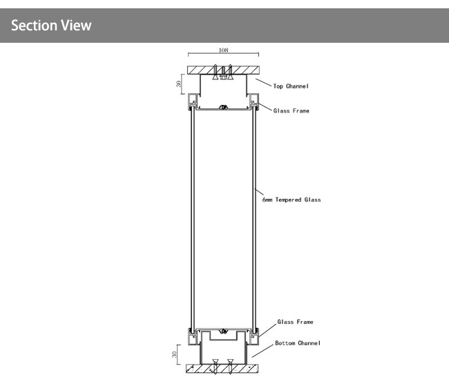 Framed Conference Room Partition Walls Glass Or Solid Wall Support Aluminum Profile