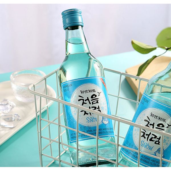 Copperplate Paper Korean Shochu Wine Bottle Sticker Packaging Label