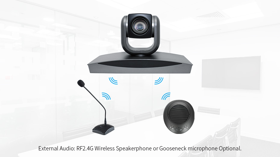 Windows 1080p HD All- In-One 10X Optical hdmi conference camera For live Meeting