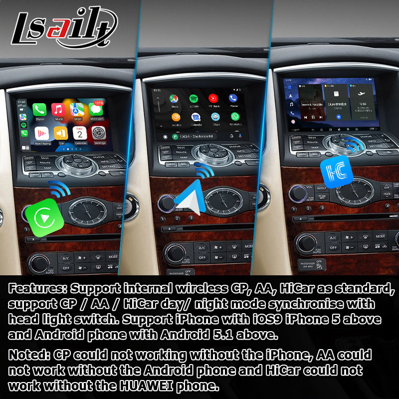 Infiniti QX50 / EX EX35 EX37 Car android 13 System interface box With carplay android auto Display Lsailt