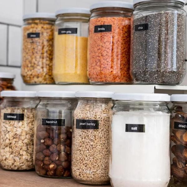 Custom Logo Transparent Food Storage Container Round Jam Food Grade Glass Jars With Mental Screw Lids for Food Packing