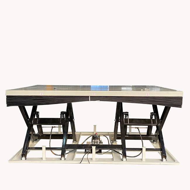 Transverse Double Scissor Electric Hydraulic Scissor Lift Table With Dust 2 Ton Max Height 1000mm Custom