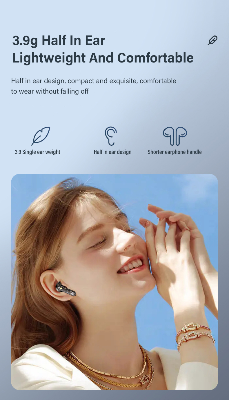 Transparent Mini In-Ear Sports Earphones for Running and Gaming 2 Hours Charging Time