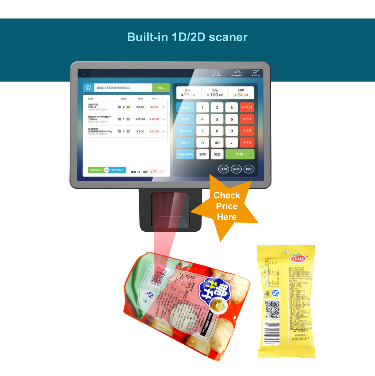 10.1inch Touch Screen POS Android/Windows Checker Gray/Black 10 Points