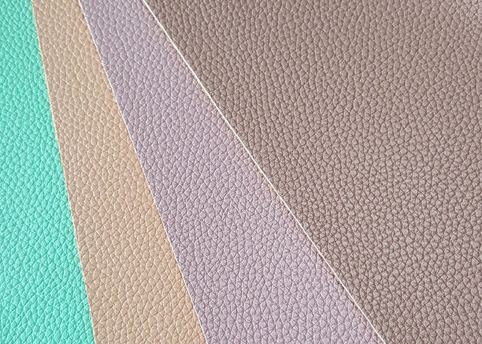 Embossed Leatherette Upholstery Fabric 137cm Wide Customized Color