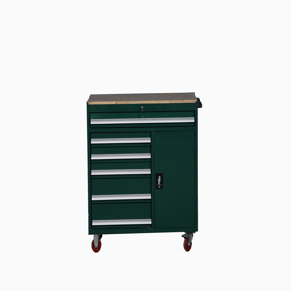 Blue 5 Drawer Mobile Tool Cabinets , ISO9001 Mobile Workbench With Tool Storage