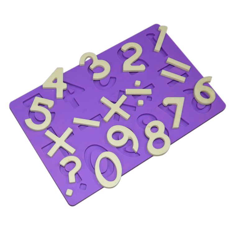 Number Shape Silicone Fondant Mold Multifunctional Mathematics Design