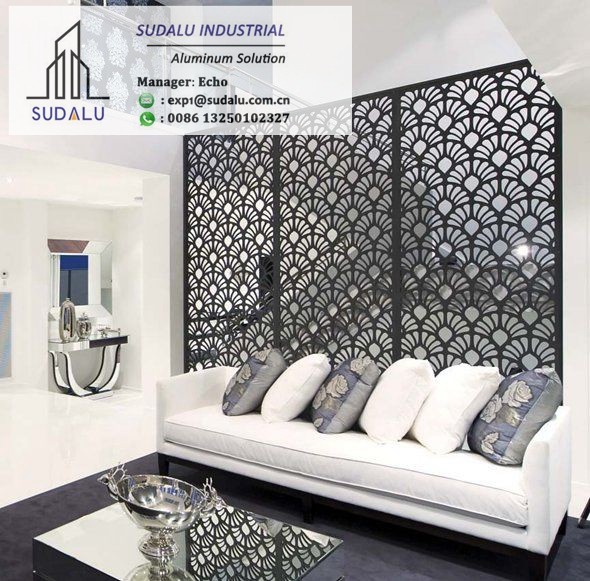 SUDALU Customized Aluminum Laser Cut Panel Interior Living Room Partition Decoration Metal Panel