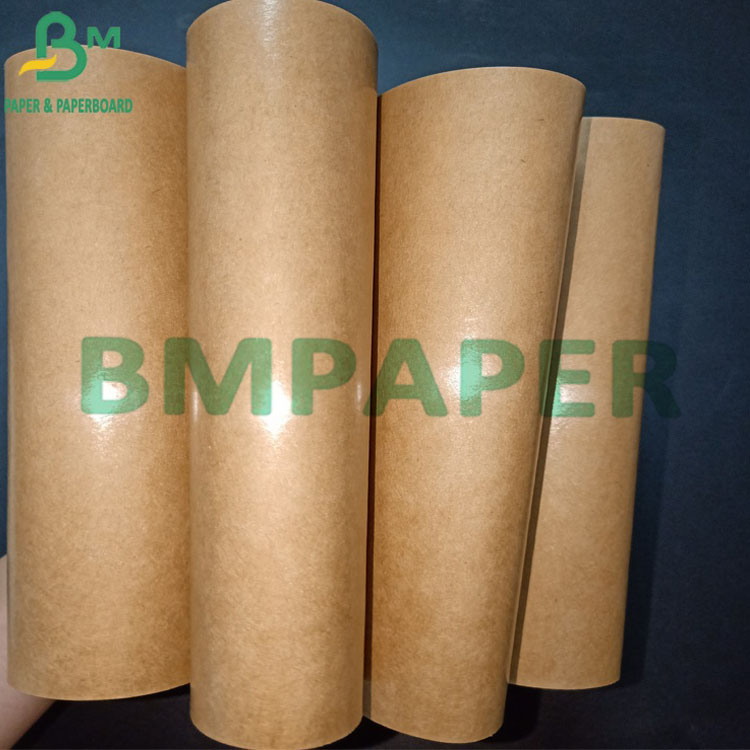 12g 15g One Side PE Coating Food Grade Brown Kraft Papel Roll For Food Packing (2)