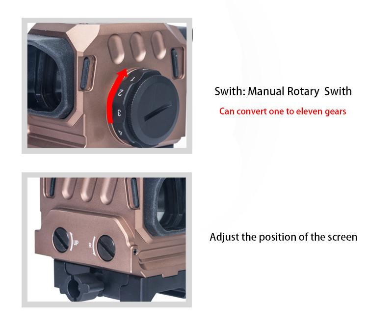Optical Prismatic 1X30 EG1 Red Dot Sight Scope For Airsoft Hunting DE Color