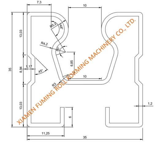 GI Customized Roll Forming Machine 7.5KW GCr15 Roller Forming Machine