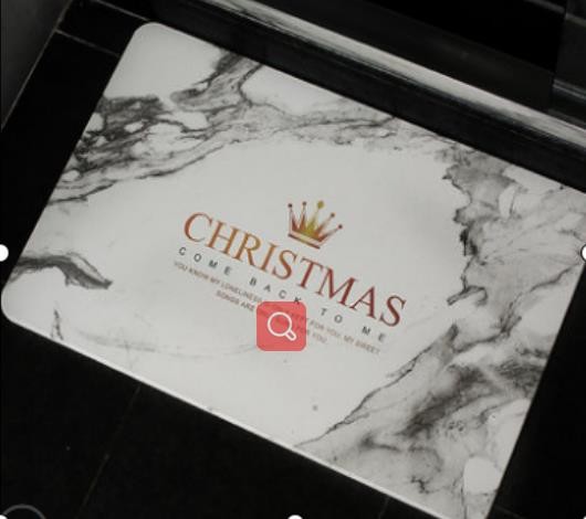 Printing 60cm*30cm*0.9cm Diatomite Bath Mat Strong Adsorption
