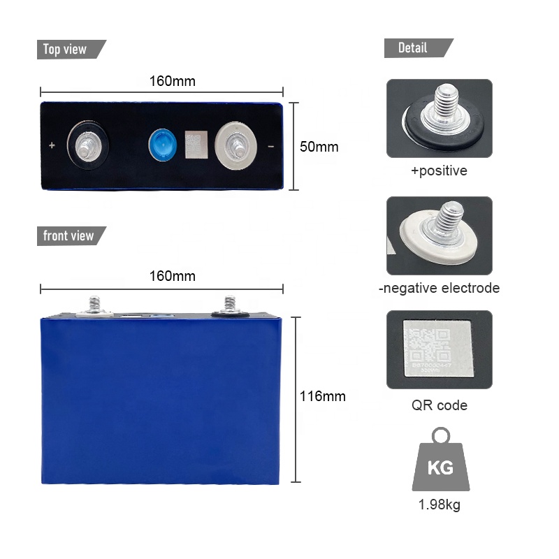 Solar LiFePO4 Rechargeable Lithium Iron Phosphate Battery For Electric Vehicle